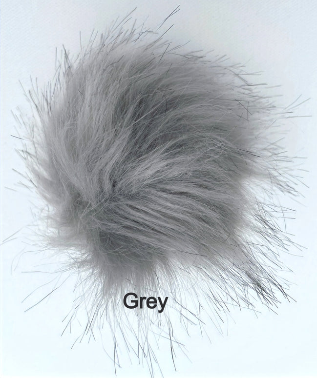 Faux Fur Pom Poms with Elastic Band Pompom for Hats Accessory for Scarves Purses Shoes Keychains 3.5 inches