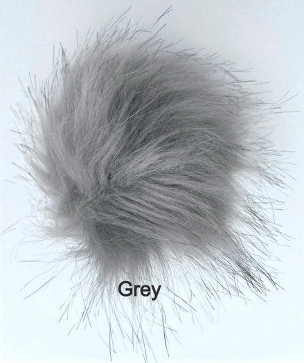 Faux Fur Pom Poms with Elastic Band Pompom for Hats Accessory for Scarves Purses Shoes Keychains 3.5 inches