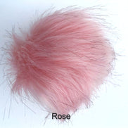 Faux Fur Pom Poms with Elastic Band Pompom for Hats Accessory for Scarves Purses Shoes Keychains 3.5 inches