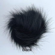 Faux Fur Pom Poms with Elastic Band Pompom for Hats Accessory for Scarves Purses Shoes Keychains 3.5 inches