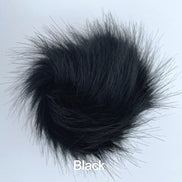 Faux Fur Pom Poms with Elastic Band Pompom for Hats Accessory for Scarves Purses Shoes Keychains 3.5 inches