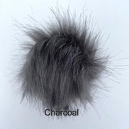 Faux Fur Pom Poms with Elastic Band Pompom for Hats Accessory for Scarves Purses Shoes Keychains 3.5 inches