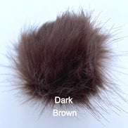 Faux Fur Pom Poms with Elastic Band Pompom for Hats Accessory for Scarves Purses Shoes Keychains 3.5 inches