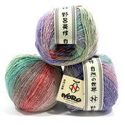 Noro Mebuki Silk Wool Viscose Yarn Knit Crochet All Seasons Breathable Japanese Inspiration Quality Natural Fiber Garter Design Slow Fashion
