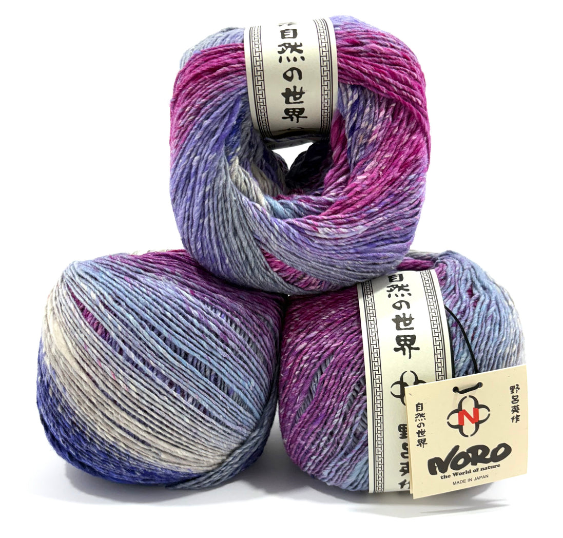 Noro Mebuki Silk Wool Viscose Yarn Knit Crochet All Seasons Breathable Japanese Inspiration Quality Natural Fiber Garter Design Slow Fashion