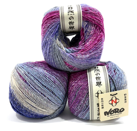 Noro Mebuki Silk Wool Viscose Yarn Knit Crochet All Seasons Breathable Japanese Inspiration Quality Natural Fiber Garter Design Slow Fashion