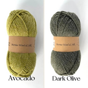 Merino Wool Silk Yarn DK Weigh Gift Idea Knit Sweater Shawl Cardigan Crochet Baby Blanket Soft Wool White Pink Blue Green Gray Orange Yellow