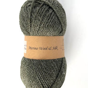 Merino Wool Silk Yarn DK Weigh Gift Idea Knit Sweater Shawl Cardigan Crochet Baby Blanket Soft Wool White Pink Blue Green Gray Orange Yellow