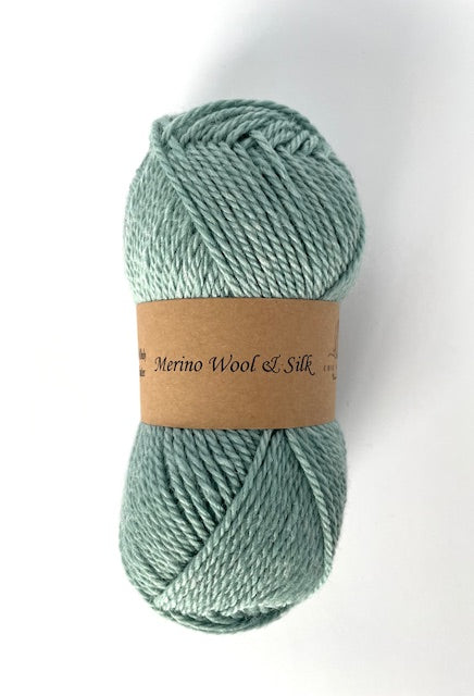 Merino Wool Silk Yarn DK Weigh Gift Idea Knit Sweater Shawl Cardigan Crochet Baby Blanket Soft Wool White Pink Blue Green Gray Orange Yellow