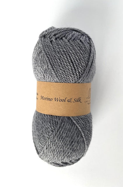 Merino Wool Silk Yarn DK Weigh Gift Idea Knit Sweater Shawl Cardigan Crochet Baby Blanket Soft Wool White Pink Blue Green Gray Orange Yellow
