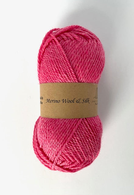 Merino Wool Silk Yarn DK Weigh Gift Idea Knit Sweater Shawl Cardigan Crochet Baby Blanket Soft Wool White Pink Blue Green Gray Orange Yellow