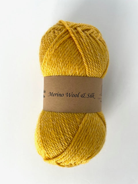 Merino Wool Silk Yarn DK Weigh Gift Idea Knit Sweater Shawl Cardigan Crochet Baby Blanket Soft Wool White Pink Blue Green Gray Orange Yellow