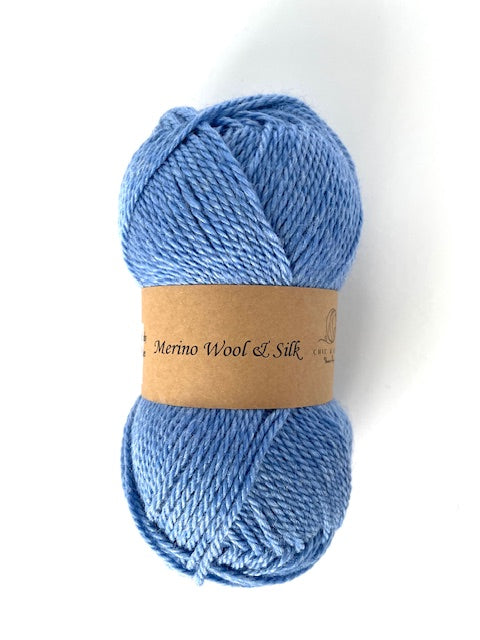 Merino Wool Silk Yarn DK Weigh Gift Idea Knit Sweater Shawl Cardigan Crochet Baby Blanket Soft Wool White Pink Blue Green Gray Orange Yellow