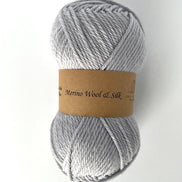 Merino Wool Silk Yarn DK Weigh Gift Idea Knit Sweater Shawl Cardigan Crochet Baby Blanket Soft Wool White Pink Blue Green Gray Orange Yellow