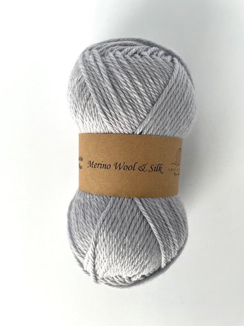Merino Wool Silk Yarn DK Weigh Gift Idea Knit Sweater Shawl Cardigan Crochet Baby Blanket Soft Wool White Pink Blue Green Gray Orange Yellow