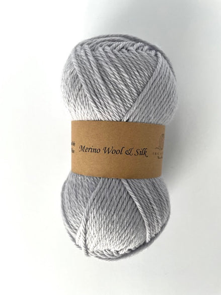 Merino Wool Silk Yarn DK Weigh Gift Idea Knit Sweater Shawl Cardigan Crochet Baby Blanket Soft Wool White Pink Blue Green Gray Orange Yellow
