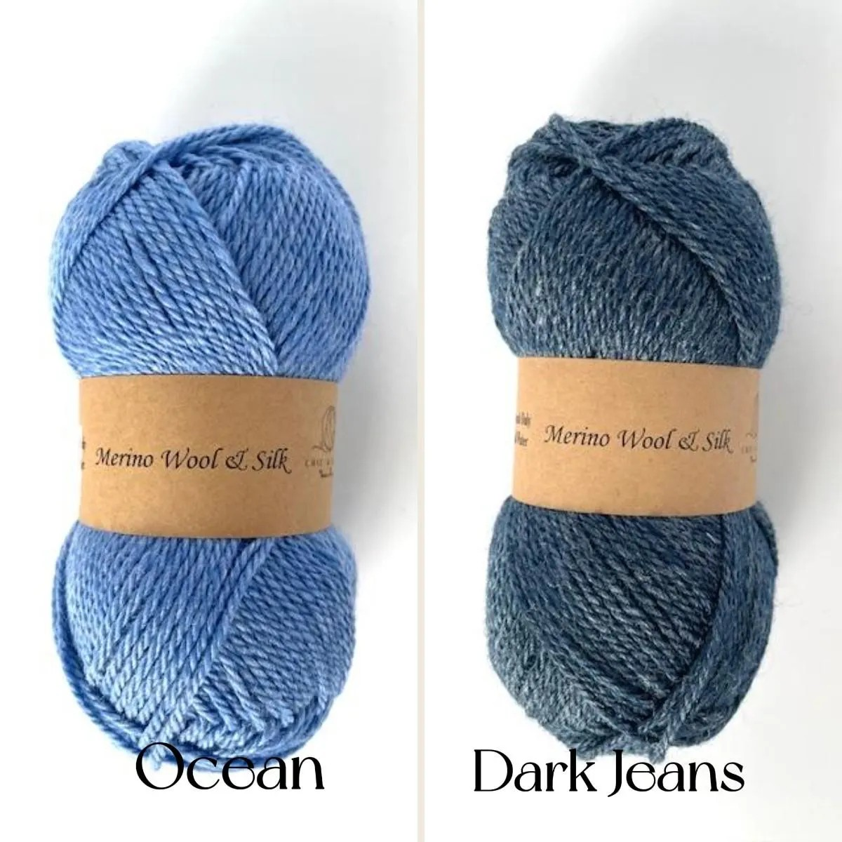 Merino Wool Silk Yarn DK Weigh Gift Idea Knit Sweater Shawl Cardigan Crochet Baby Blanket Soft Wool White Pink Blue Green Gray Orange Yellow