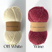 Merino Wool Silk Yarn DK Weigh Gift Idea Knit Sweater Shawl Cardigan Crochet Baby Blanket Soft Wool White Pink Blue Green Gray Orange Yellow