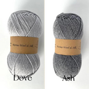 Merino Wool Silk Yarn DK Weigh Gift Idea Knit Sweater Shawl Cardigan Crochet Baby Blanket Soft Wool White Pink Blue Green Gray Orange Yellow