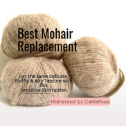 CaMaRose Substitute Mohair Midnatssol Gift Idea for Sensitive Skin Replacement for Mohair Baby Alpaca Merino Wool Tencel Soft Light Lace