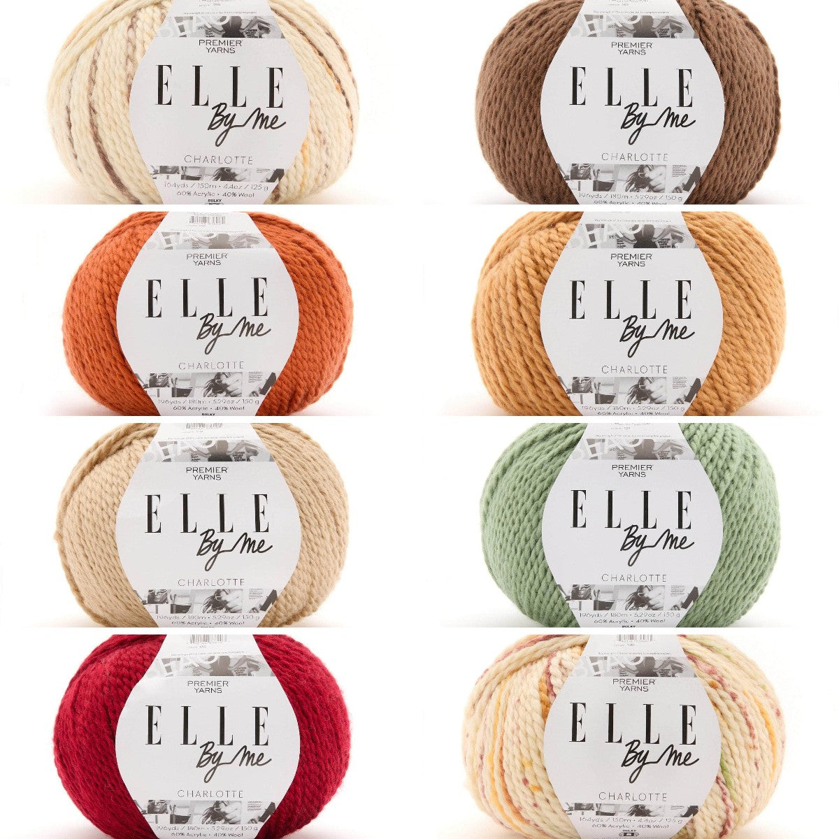 Bulky Yarn Wool Blend Acrylic Perfect for Crochet Blankets Baby Clothes Knitted Hats ELLE by Me Charlotte Premier Beginner Friendly 125g Multicolor 150g Solid