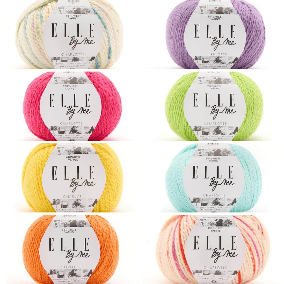 Bulky Yarn Wool Blend Acrylic Perfect for Crochet Blankets Baby Clothes Knitted Hats ELLE by Me Charlotte Premier Beginner Friendly 125g Multicolor 150g Solid