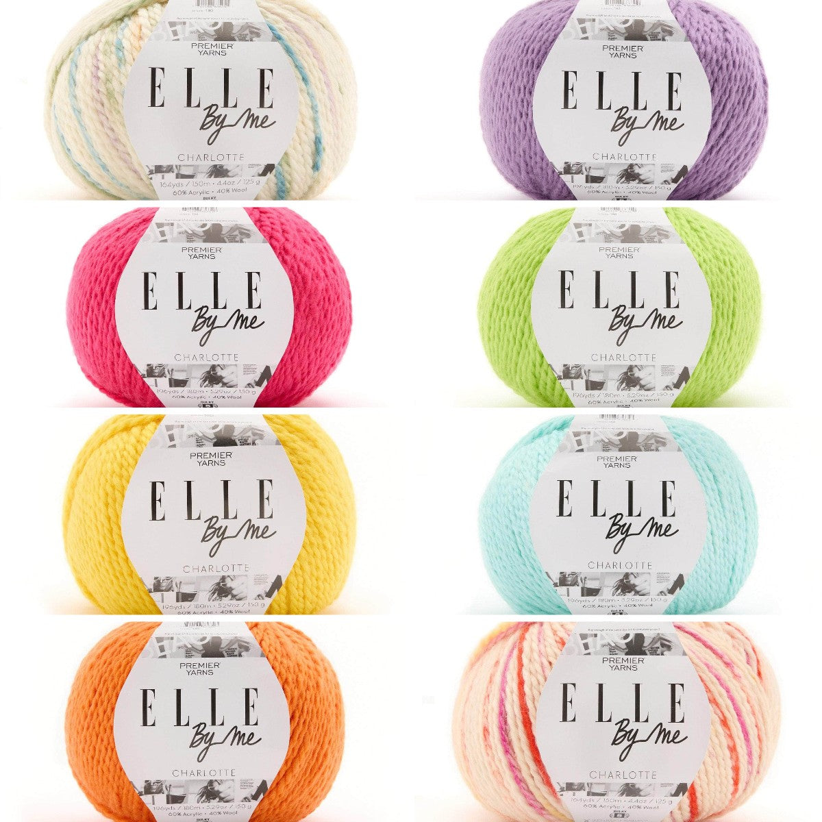 Bulky Yarn Wool Blend Acrylic Perfect for Crochet Blankets Baby Clothes Knitted Hats ELLE by Me Charlotte Premier Beginner Friendly 125g Multicolor 150g Solid