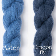 Suri Alpaca Yarn Brushed Suri Alpaca Hand Dyed Alternative Mohair Substitute Blue Sky Prairie Lace Bulky Gift Idea Knit Crochet Yarn 50g