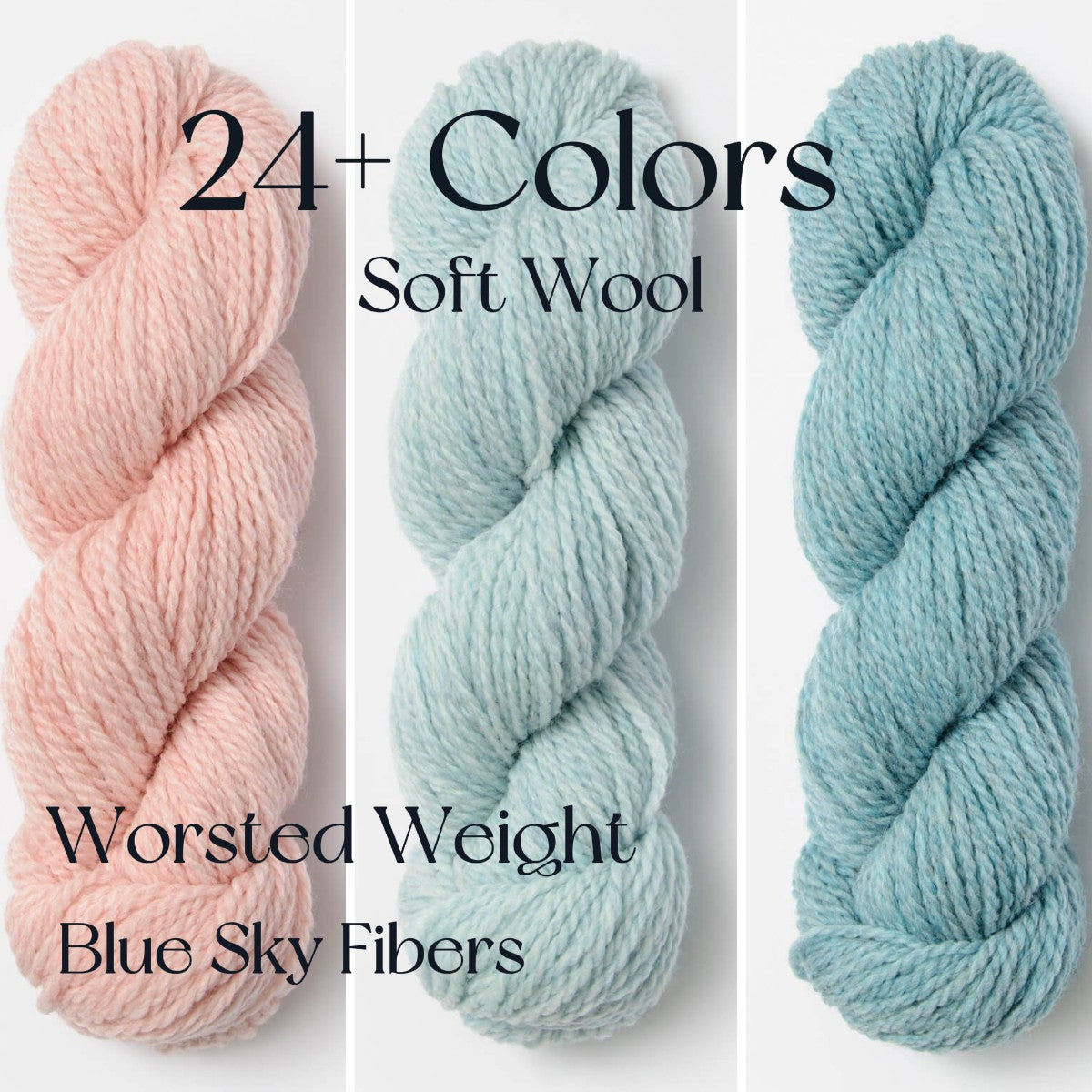 Blue Sky Fibers Woolstok Worsted Yarn 50g 100% Fine Highland Wool Soft Peruvian Wool Yarn with beautiful stitch definition Perfect for sweaters hats scarves colorwork and more