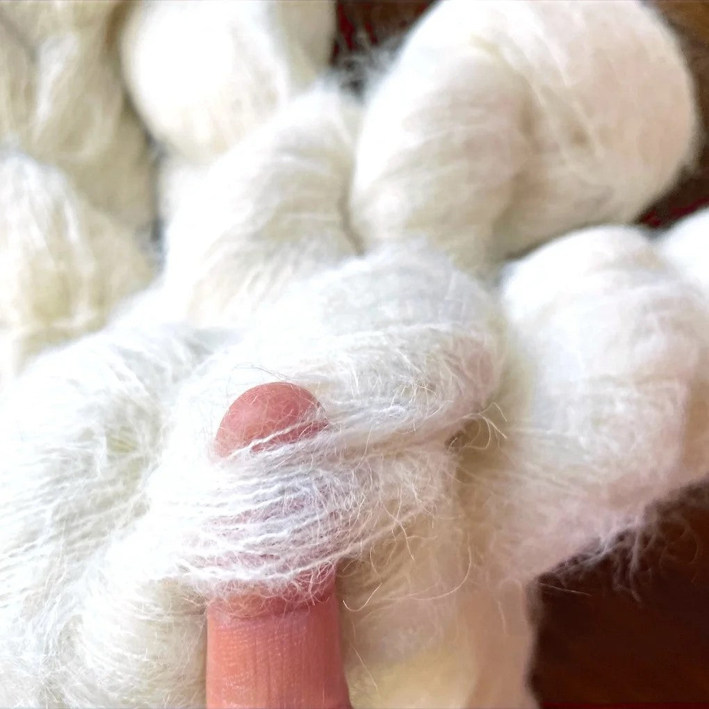 Baby Suri and Silk Hypoallergenic Best Option for Sensitive Skin Substitute for Mohair Super Soft and Fluffy Lace weight for Itself and or Combine with Wool