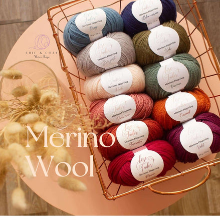 Merino Wool Fingering Yarn by Lise Tailor Autumn Color Knitting Soft Yarn Sensitive Skin Baby Sweater Shawls Hats Scarfs Cowls Mittens Superwash Merino Yarn Made in France