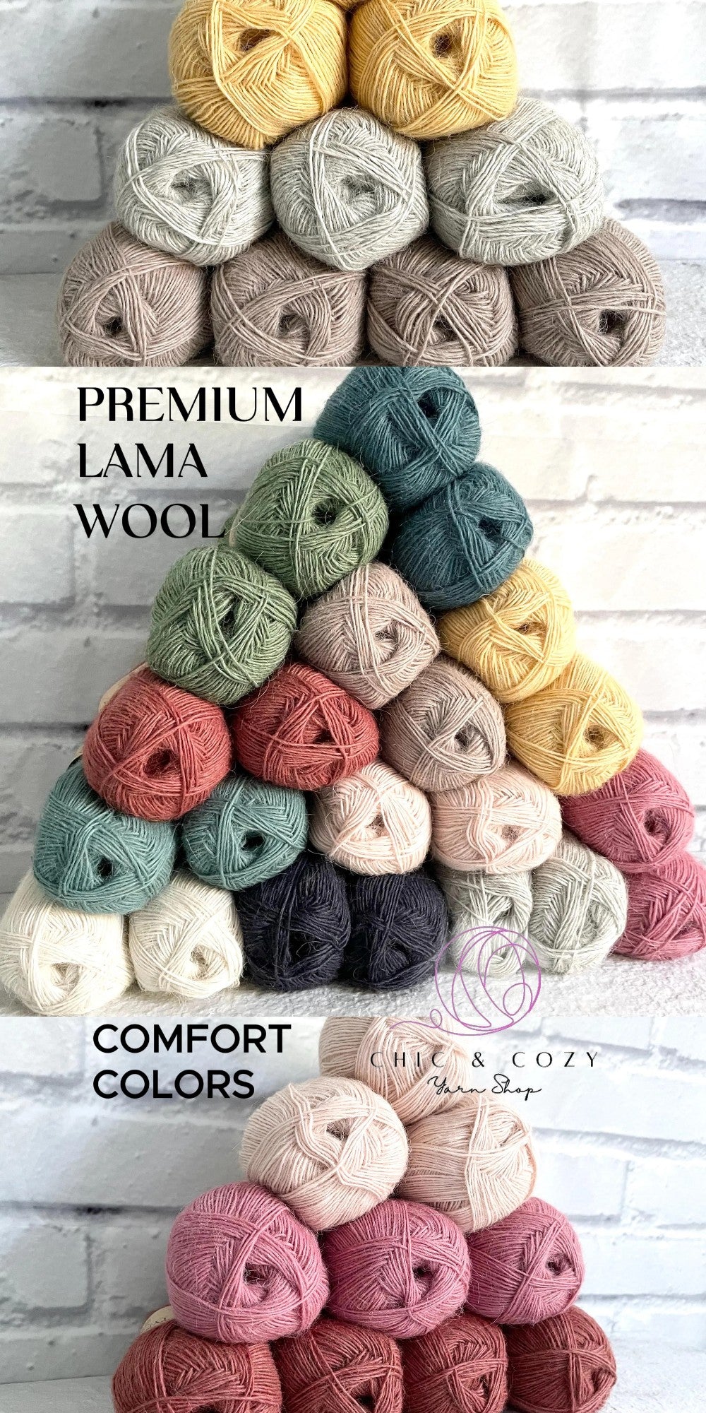 Camarose Tyn Lamauld Soft Wool Fingering Yarn Gift Idea For Knitter and Crochet Lama Wool Sweater Women Knit Cardigan Jacket Men Hat Crochet