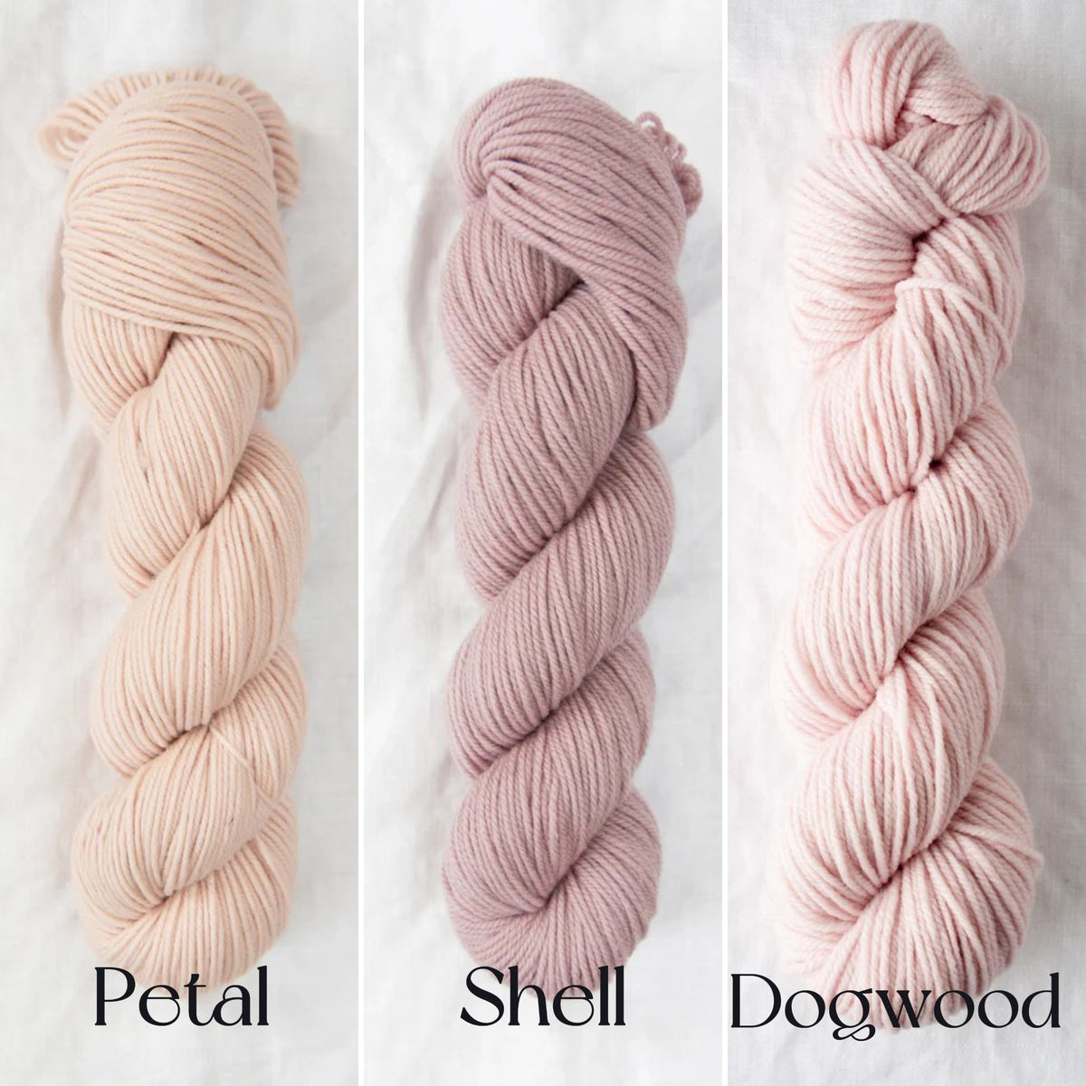 Quince and Co Chickadee Yarn Sport DK Weight Soft Plump American Wool Non-Super Wash Delicate Spun Yarn White Pink Red Blue Green Gray Yellow Heather Colors is perfect for your next cozy and colorful knitting project
