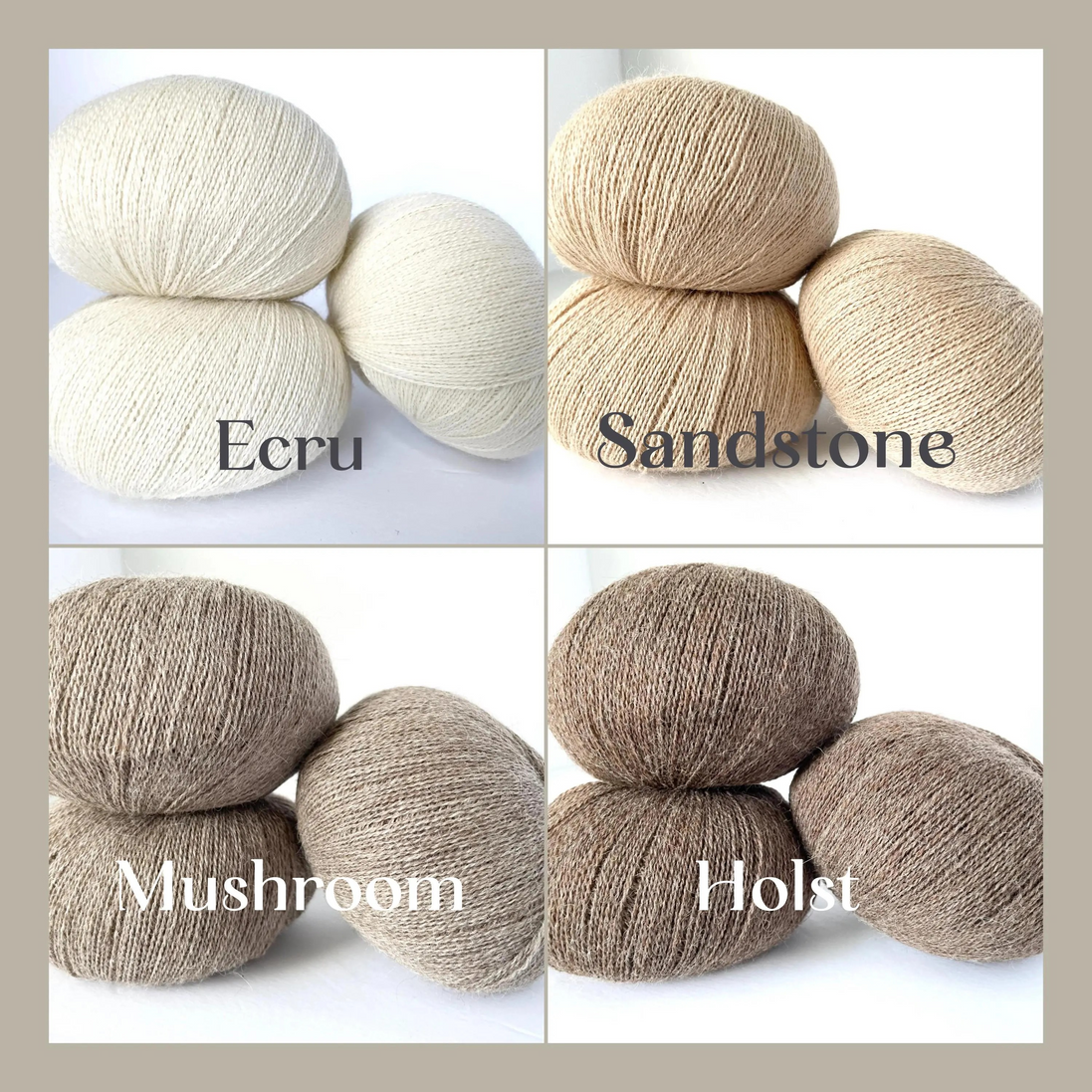 Holst Garn Titicaca Yarn is a Lace Weigh Plump Fluffy Alpaca with Soft Halo Ideal for Mohair Replacement in many colors like Pink Green Red Gray Blue Beige White Purple Brown