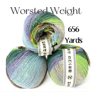 Noro Tsubame Wool Silk Ideal One Skein Project Worsted Weight Oversized Skein 656 Yds Soft Yarn Ideal for Statement Sweater Shawl Shrug Made in Japan