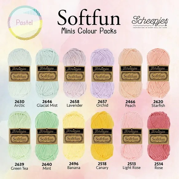 Scheepjes Color Pack Stone Washed Sport Yarn Set Gift Boxes Softfun Cotton Acrylic DK Schachenmayr Catania Baby Box Gift for Crochet Lover and Knitter Beginner Friendly and Holiday Gifting