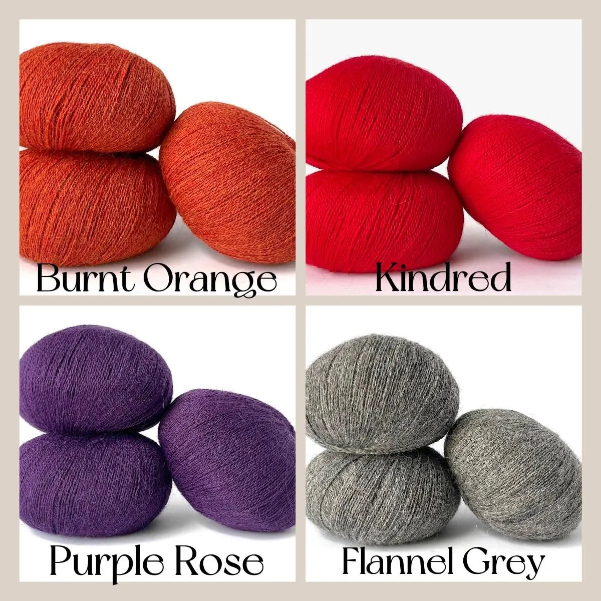 Holst Garn Titicaca Yarn is a Lace Weigh Plump Fluffy Alpaca with Soft Halo Ideal for Mohair Replacement in many colors like Pink Green Red Gray Blue Beige White Purple Brown