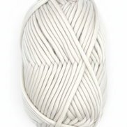 Bulky Weight Yarn 100% Merino Wool Super Bulky Yarn Weight 6 Chunky Natural Wool Yarn for Knitting & Crochet Quick Project Yarn. A skein of chunky off-white yarn with a red and white paper label reading 'World of Wool Chubbs Super Chunky 100% Merino Yarn' on a white marble background.