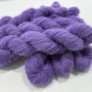Suri Alpaca Silk Hand Dyed Mohair Alternative Sensitive Skin Option Purple Knit Lace Yarn Halo Tonal Unique Soft One Of A Kind Crochet Wool