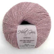 Holst Garn Titicaca Yarn is a Lace Weigh Plump Fluffy Alpaca with Soft Halo Ideal for Mohair Replacement in many colors like Pink Green Red Gray Blue Beige White Purple Brown
