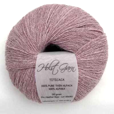 Holst Garn Titicaca Yarn is a Lace Weigh Plump Fluffy Alpaca with Soft Halo Ideal for Mohair Replacement in many colors like Pink Green Red Gray Blue Beige White Purple Brown