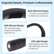 Neck Light Knitting Crochet 3 color adjustable brightness rechargeable LED Lamp