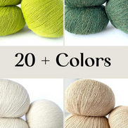Holst Garn Titicaca Yarn is a Lace Weigh Plump Fluffy Alpaca with Soft Halo Ideal for Mohair Replacement in many colors like Pink Green Red Gray Blue Beige White Purple Brown