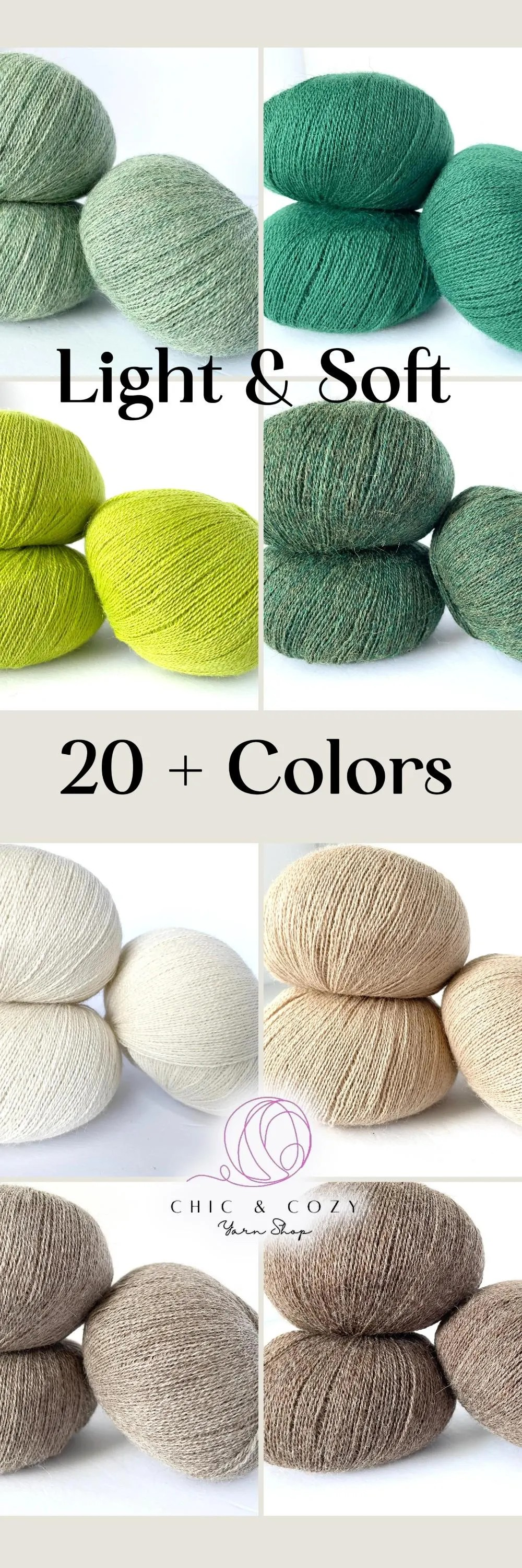 Holst Garn Titicaca Yarn is a Lace Weigh Plump Fluffy Alpaca with Soft Halo Ideal for Mohair Replacement in many colors like Pink Green Red Gray Blue Beige White Purple Brown