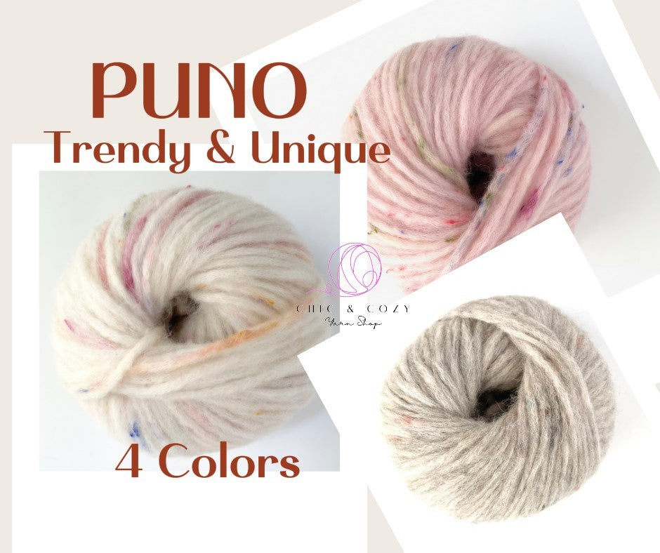 Puno by Gepard Garn Bulky Yarn Crochet Cardigan Sweater Knitting Wool Blanket Girly Pink Yarn Wool Baby Alpaca Merino Wool Recycled Wool