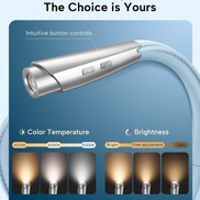 Neck Light Knitting Crochet 3 color adjustable brightness rechargeable LED Lamp