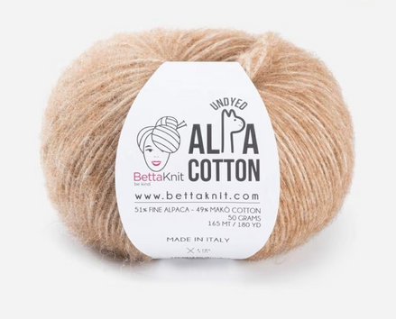 Alpaca Cotton Yarn Airy Blown Yarn Light and Soft Wool Fluffy Yarn for Sweaters Shawls Sport DK Weight Alpa Cotton by BettaKnit Italian Wool
