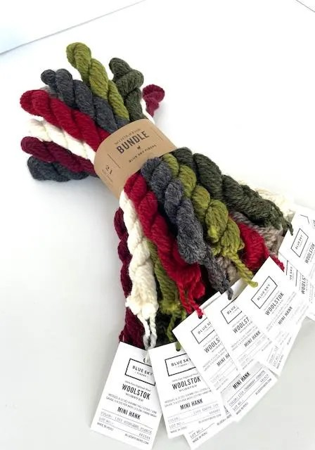 Christmas Yarn Red Green Holiday Cheer Woolstok Bundle Christmas Tree Knit Decor Ornament Garland Holiday Gift Craft Festive Handmade Present Wrapping Accents