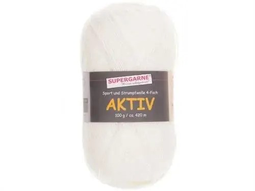 Solid Color Sock Yarn 100gram for Full Sock or Contrast Heel Toe Cuff Leg Gusset Uni Color Aktiv Yarn Fingering White Accent Yarn Complement