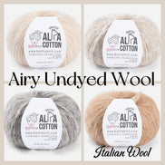 Alpaca Cotton Yarn Airy Blown Yarn Light and Soft Wool Fluffy Yarn for Sweaters Shawls Sport DK Weight Alpa Cotton by BettaKnit Italian Wool